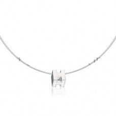 Collar Hermes Cage dH blanco en laca con oro
