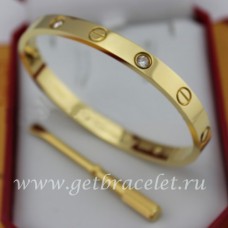  Cartier Pulsera Amor Hombre y Mujer Oro Amarillo 4 Diamantes
