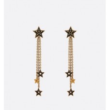 Dior Or Ladies Black Star Charming Pendientes con borlas en tono dorado envejecido Precio Malasia