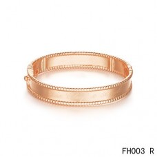 Pulsera Van Cleef And Arpels Perlee Signature en oro rosa, modelo mediano