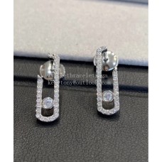 Pendientes Messika Lucky con pavé de diamantes en oro blanco
