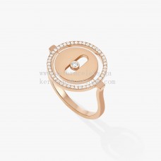 Anillo Messika Lucky Move con diamantes en oro rosa y oro blanco