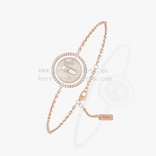 Messika Pulsera Lucky Move de Nácar Blanco en Oro rosa y Oro blanco