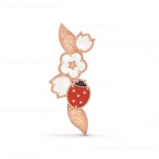 Van Cleef Arpels Lucky Clip Oro rosa Cornalina Nácar Ónix