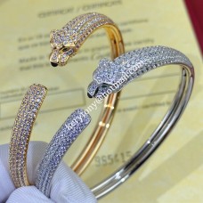 Pulsera Panthere de Cartier Ónix y Esmeraldas con Diamantes Oro amarillo/Oro rosa/Oro blanco