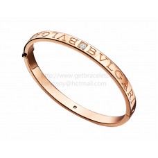 Brazalete BVLGARI BVLGARI en oro rosa con diamantes