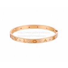 Brazalete BVLGARI BVLGARI en oro rosa con 12 diamantes