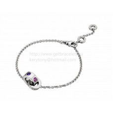 Pulsera BVLGARI BVLGARI de oro blanco con amatistas y turmalinas rosas
