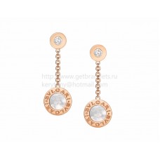 Pendientes BVLGARI BVLGARI Oro rosa con Nácar y Diamantes