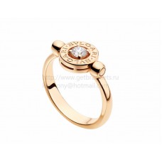 Anillo BVLGARI BVLGARI Flip de oro rosa con diamante