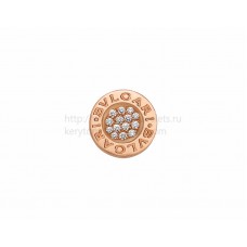 BVLGARI BVLGARI HAZ TU PAR Pendientes individuales de oro rosa con pavé de diamantes