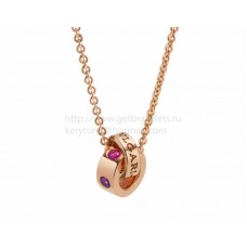 Collar BVLGARI BVLGARI de Oro Rosa con Amatistas y Turmalinas Rosas