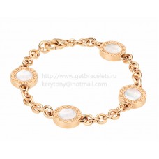 BVLGARI BVLGARI Pulsera de Oro Rosa con Nácar y Ónix