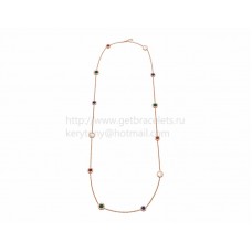 Sautoir BVLGARI BVLGARI en oro rosa con nácar cornalina malaquita lapislázuli