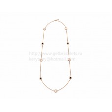 Sautoir BVLGARI BVLGARI en oro rosa con nácar y ónix