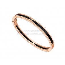 Brazalete Bvlgari B.zero1 en oro rosa y cermet negro