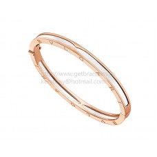 Brazalete Bvlgari B.zero1 en oro rosa y cermet blanco
