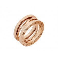 Anillo Bvlgari B.zero1 Legend geométrico de 3 bandas en oro rosa