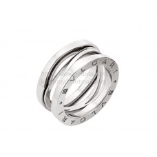 Anillo Bvlgari B.zero1 Legend geométrico de 3 bandas en oro blanco