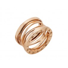 Anillo Bvlgari B.zero1 Legend geométrico de 4 bandas en oro rosa