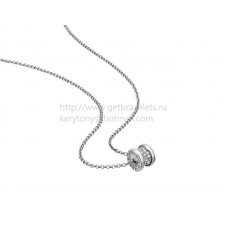 Collar Bvlgari B.zero1 de oro blanco con pavé de diamantes