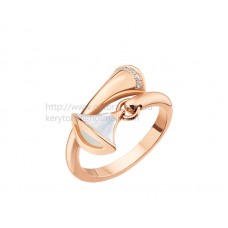Anillo Bvlgari DIVAS Dream en oro rosa con nácar y pavé de diamantes