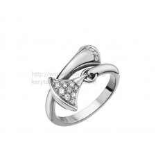Anillo Bvlgari DIVAS Dream de oro blanco con pavé de diamantes