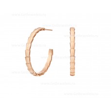 Pendientes Bvlgari Serpenti Viper medianos de oro rosa de 18 quilates