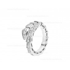 Anillo Bvlgari Serpenti Viper de oro blanco de 18 quilates con pavé de diamantes