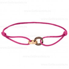 Cariter Pulsera Love Doble Aro Oro Rosa y Cerámica Marrón