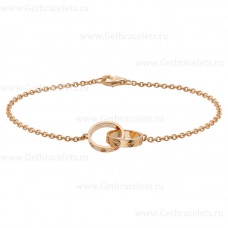 Cariter Pulsera Love Doble Anillo Oro Rosa