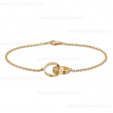Cariter Pulsera Love Doble Anillo Oro Amarillo