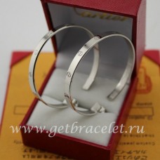 Pendientes Cartier Amor Oro Blanco B8028300