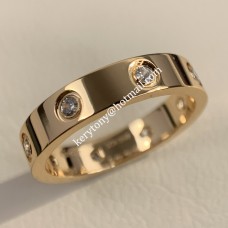 Anillo Cartier Love Anillo de oro rosa de 18 quilates con 8 diamantes