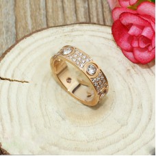 Anillo Cartier Love Diamantes pavimentados en oro rosa de 18 k con 6 diamantes grandes