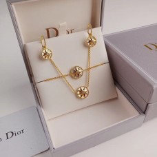 Christian Dior Rose Des Vents Oro amarillo de 18 quilates-MOP blanco Lucy Star Colgante Juego de joyas Pendiente/Collar/Pulsera