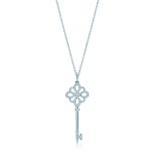 Tiffany Keys Nudo Llavero Colgante Cadena Collar Diamantes Fiesta
