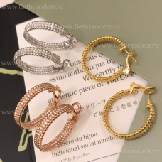 Pendientes Van Cleef Arpels Perlee de 1 hilera de diamantes