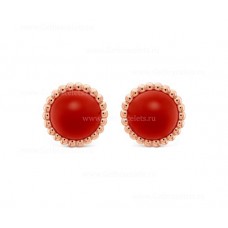 Pendientes Van Cleef Arpels Perlee Couleurs Oro rosa Cornalina