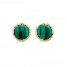 Pendientes Van Cleef Arpels Perlee Couleurs Oro amarillo Malaquita