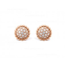 Pendientes Van Cleef Arpels Perlee Diamantes Oro rosa