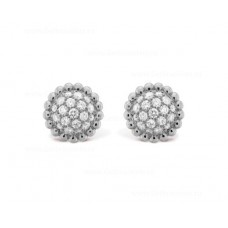 Pendientes Van Cleef Arpels Perlee Diamantes Oro blanco
