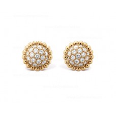 Pendientes Van Cleef Arpels Perlee Diamantes Oro amarillo