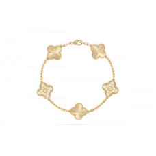 Pulsera Van Cleef Arpels Alhambra 5 motivos Oro amarillo con diamantes