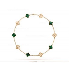 Collar Van Cleef Arpels Perlee Alhambra 10 Motivos Con Diamantes