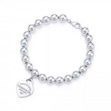 Return To Tiffany Pulsera De Cuentas Colgante De Corazón De Plata Esterlina Para