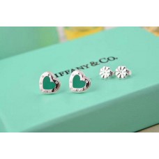 Pendientes Tiffany Love Heart con azul