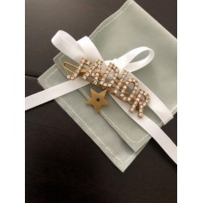 Horquilla para el pelo con diamantes de latón para mujer con detalle de estrella en forma de logotipo JAdior de Cristian Dior