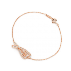 Tiffany Bow Rose Gold Pulsera Charm Diamantes Para Mujer Reino Unido