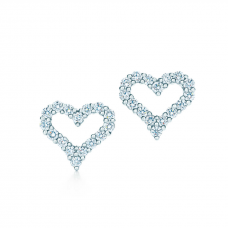 Tiffany Co. Dupe Diamond Heart Stud Pendientes Joyería